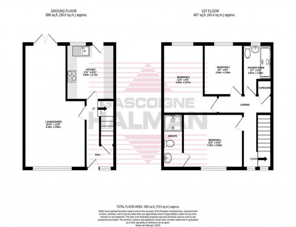 Floorplan for Bruntwood Lane, Cheadle Hulme, Stockport