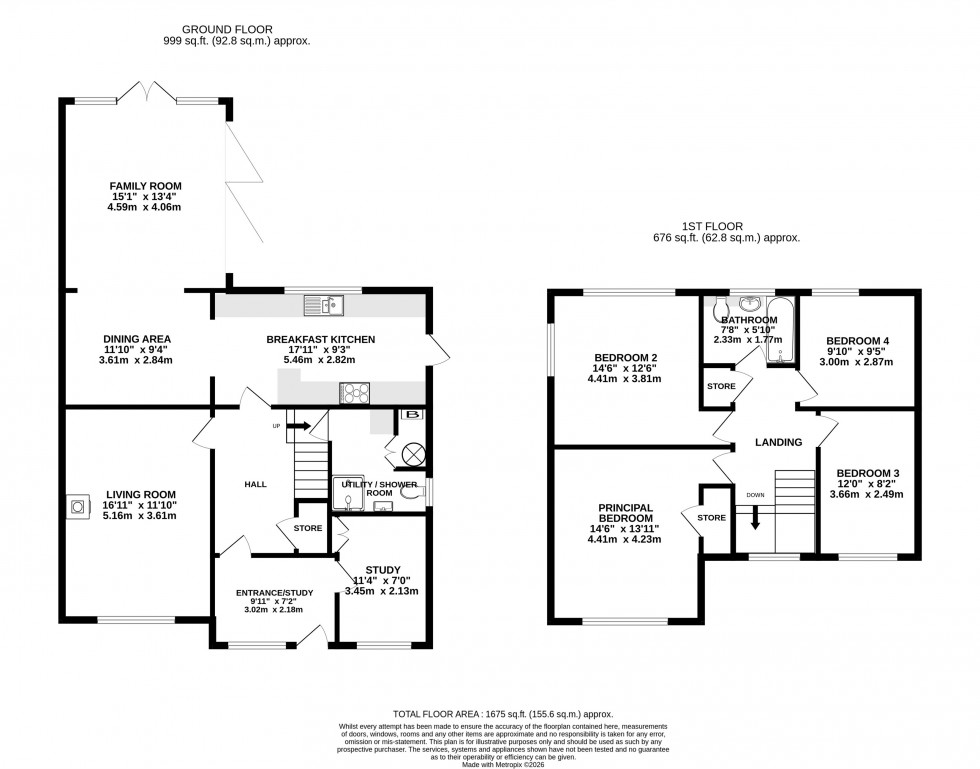 Floorplan for Grange Park Avenue, Wilmslow