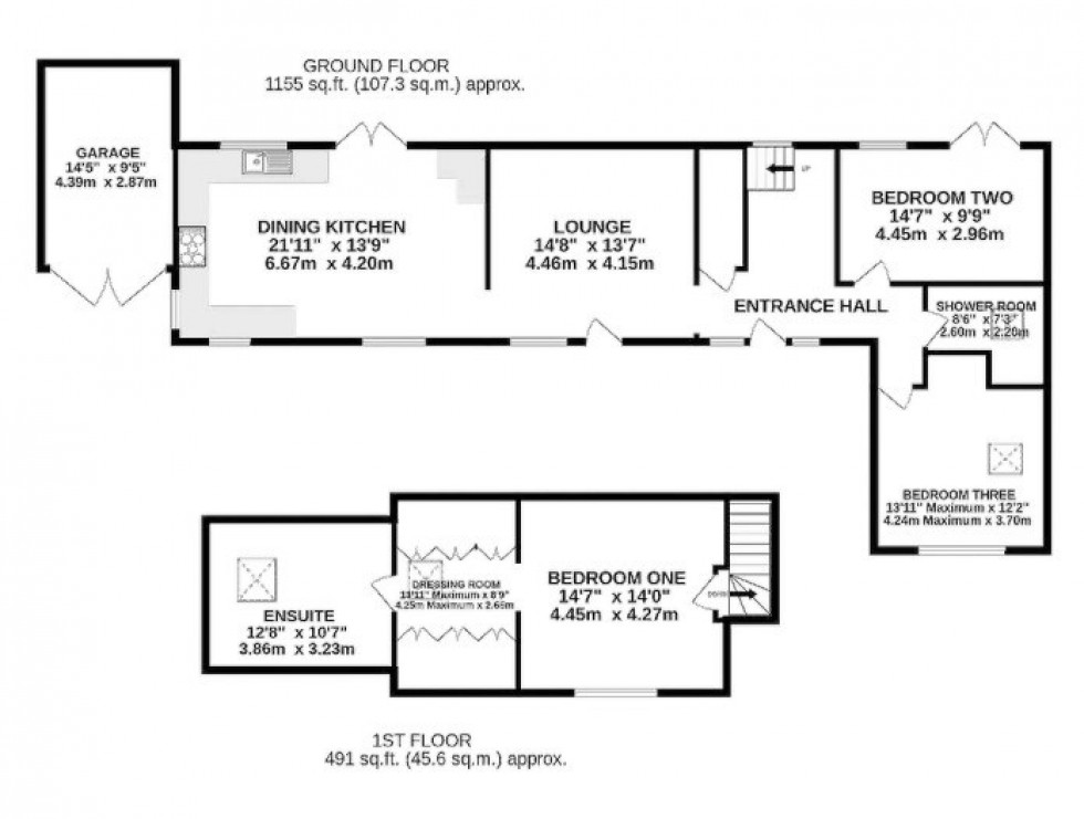 Floorplan for Gate House Barns, Kidnal, Malpas