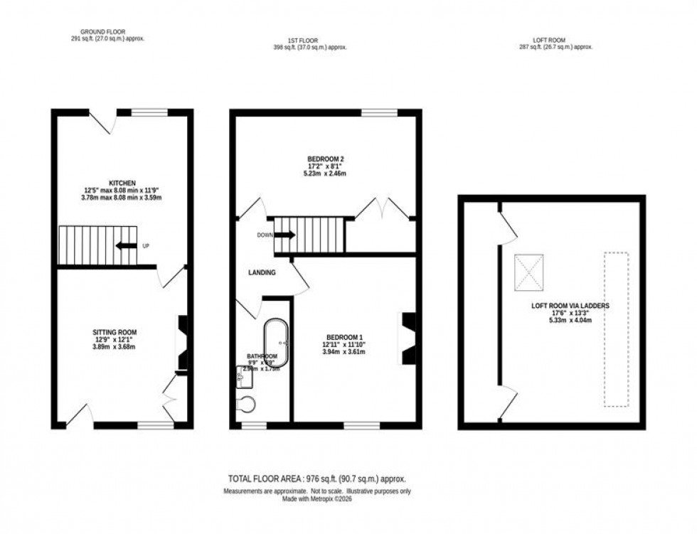 Floorplan for Kinder Road, Hayfield, High Peak