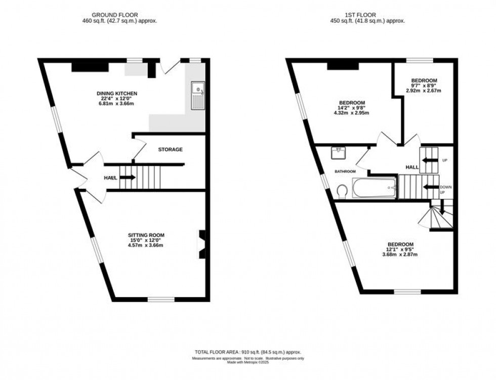 Floorplan for Jodrell Street, New Mills, High Peak