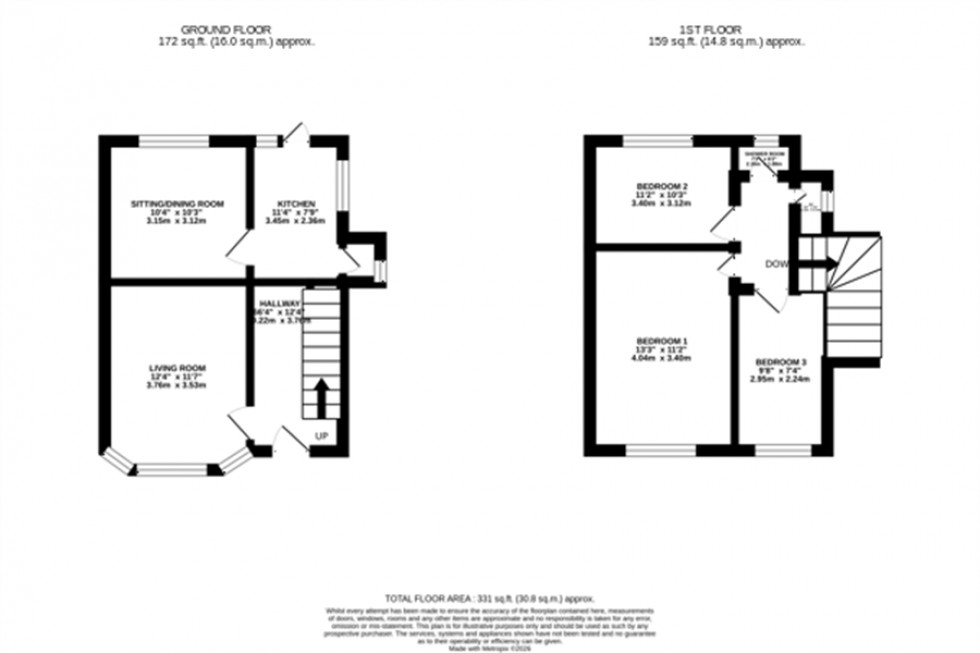 Floorplan for Elm Crescent, Alderley Edge