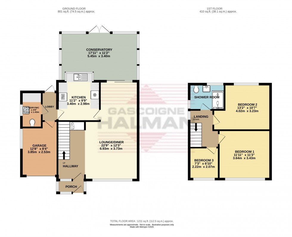 Floorplan for Oakfield Road, Hadfield, Glossop