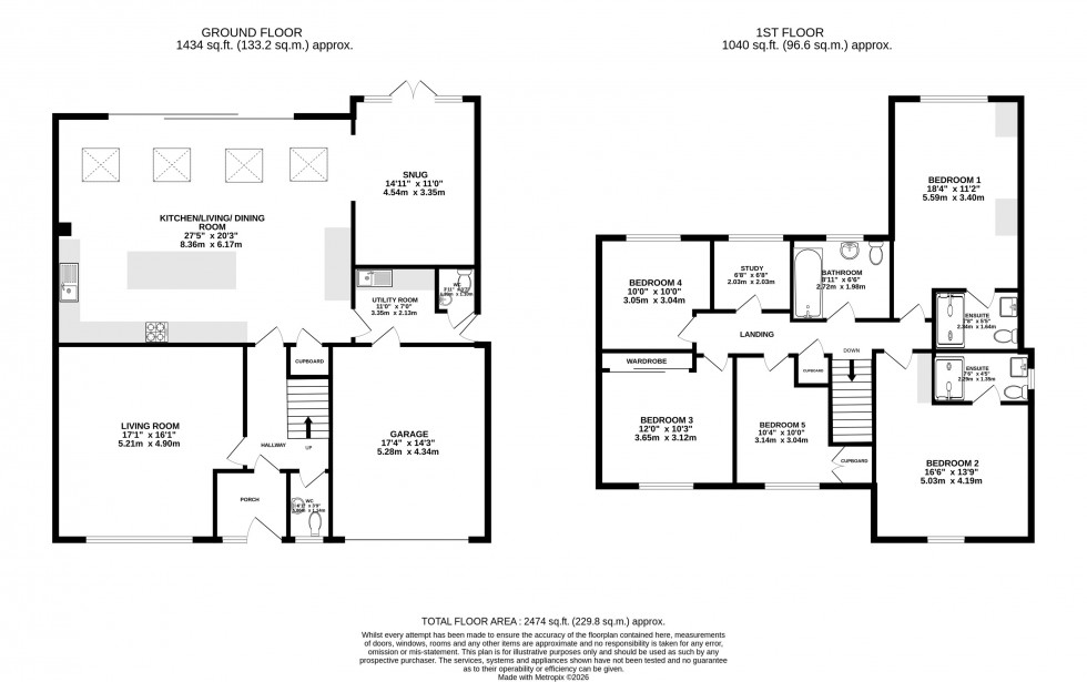 Floorplan for Ashford Road, Wilmslow