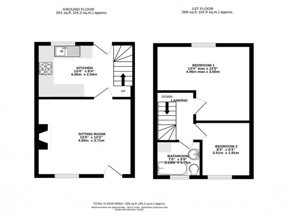 Floorplan for Buxton Road, Furness Vale, High Peak