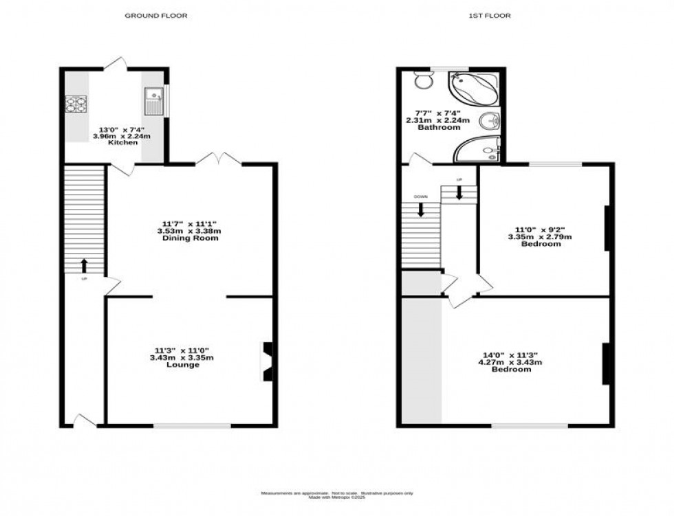 Floorplan for Newfield Terrace, Helsby, Frodsham