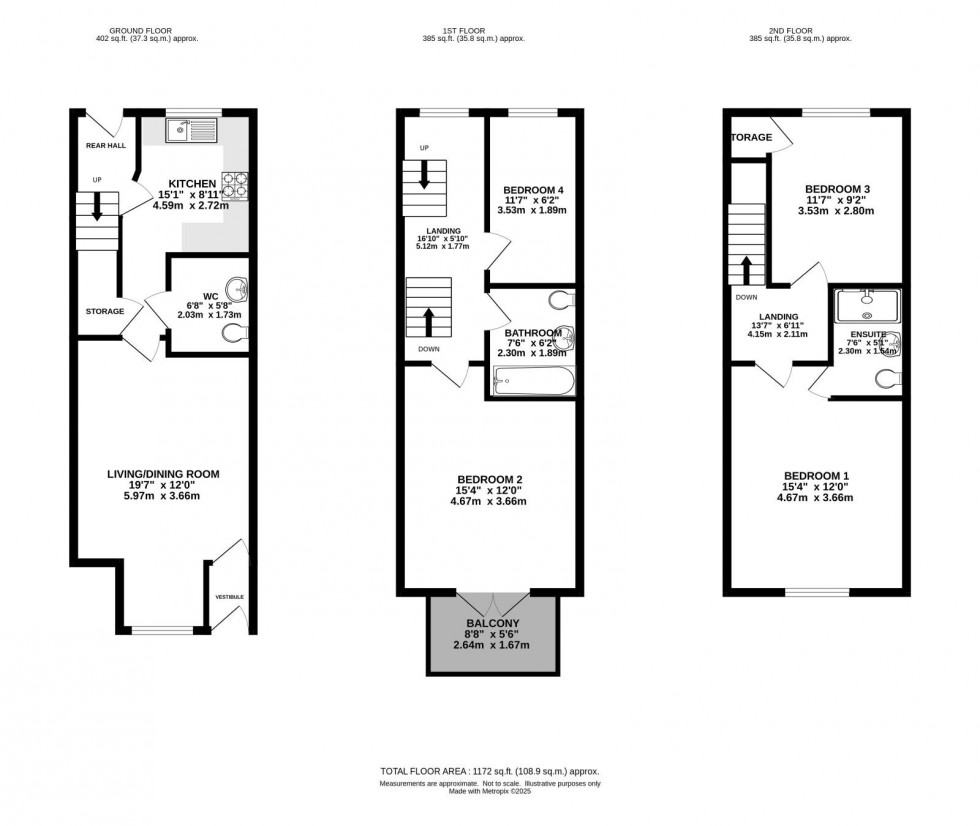 Floorplan for Nell Lane, West Didsbury