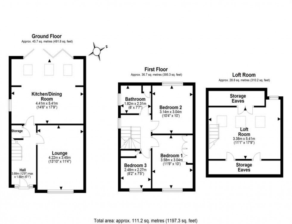 Floorplan for Thirlmere Close, Frodsham