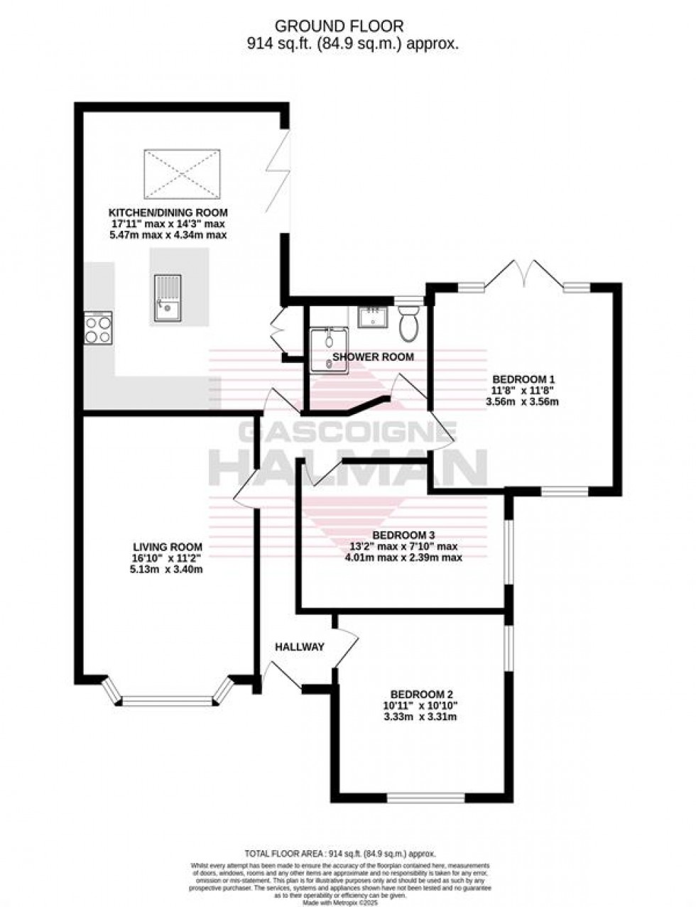 Floorplan for Shakespeare Drive, Cheadle