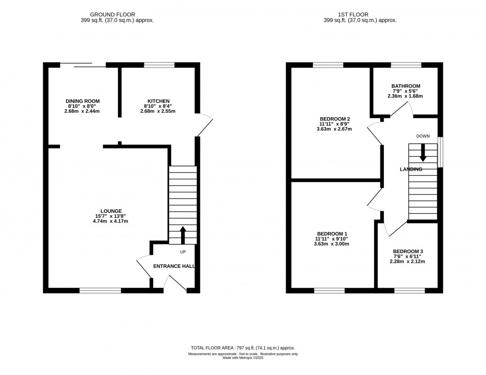 Floorplan for Overdale Road, Romiley, Stockport