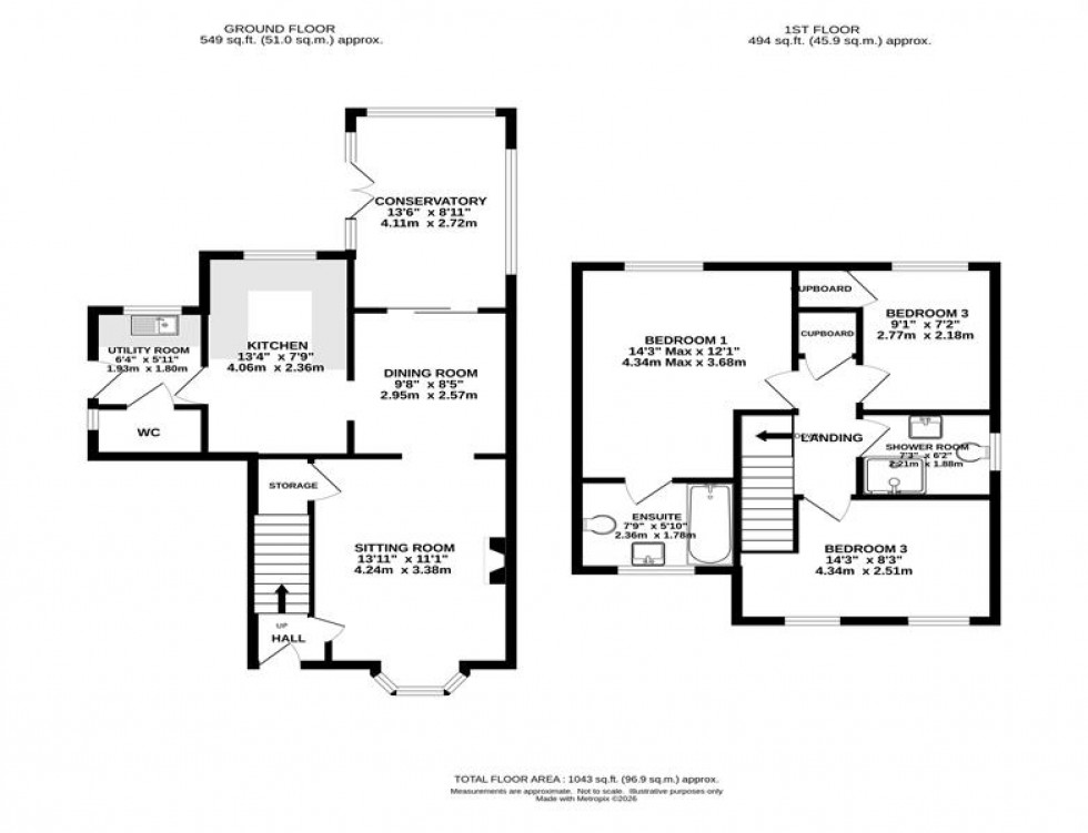 Floorplan for Randal Crescent, Whaley Bridge, High Peak