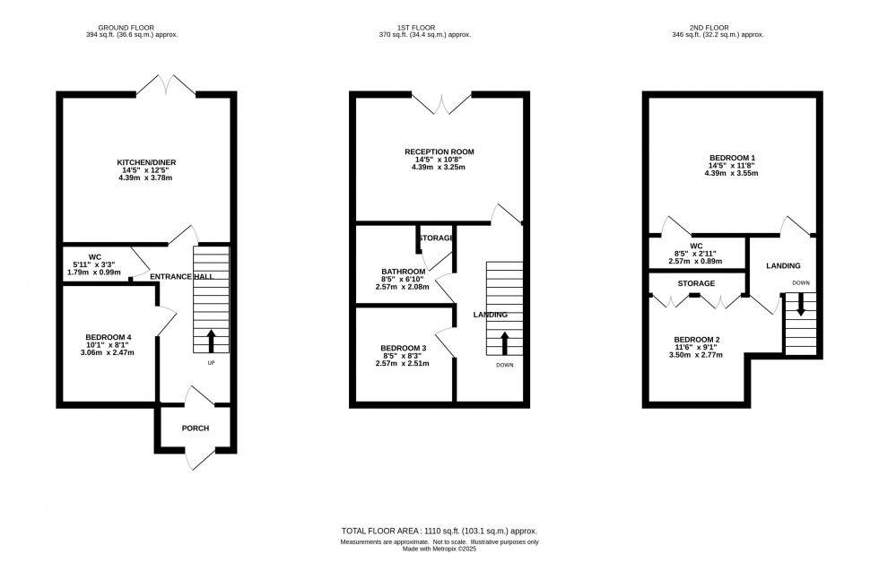 Floorplan for Lawnhurst Avenue, Wythenshawe, Manchester