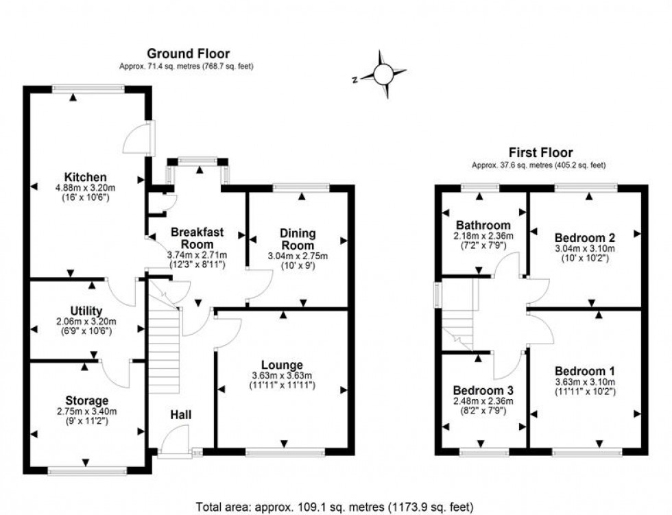 Floorplan for Parkfield Drive, Helsby, Frodsham