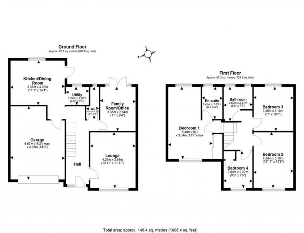 Floorplan for Whitehall Place, Frodsham