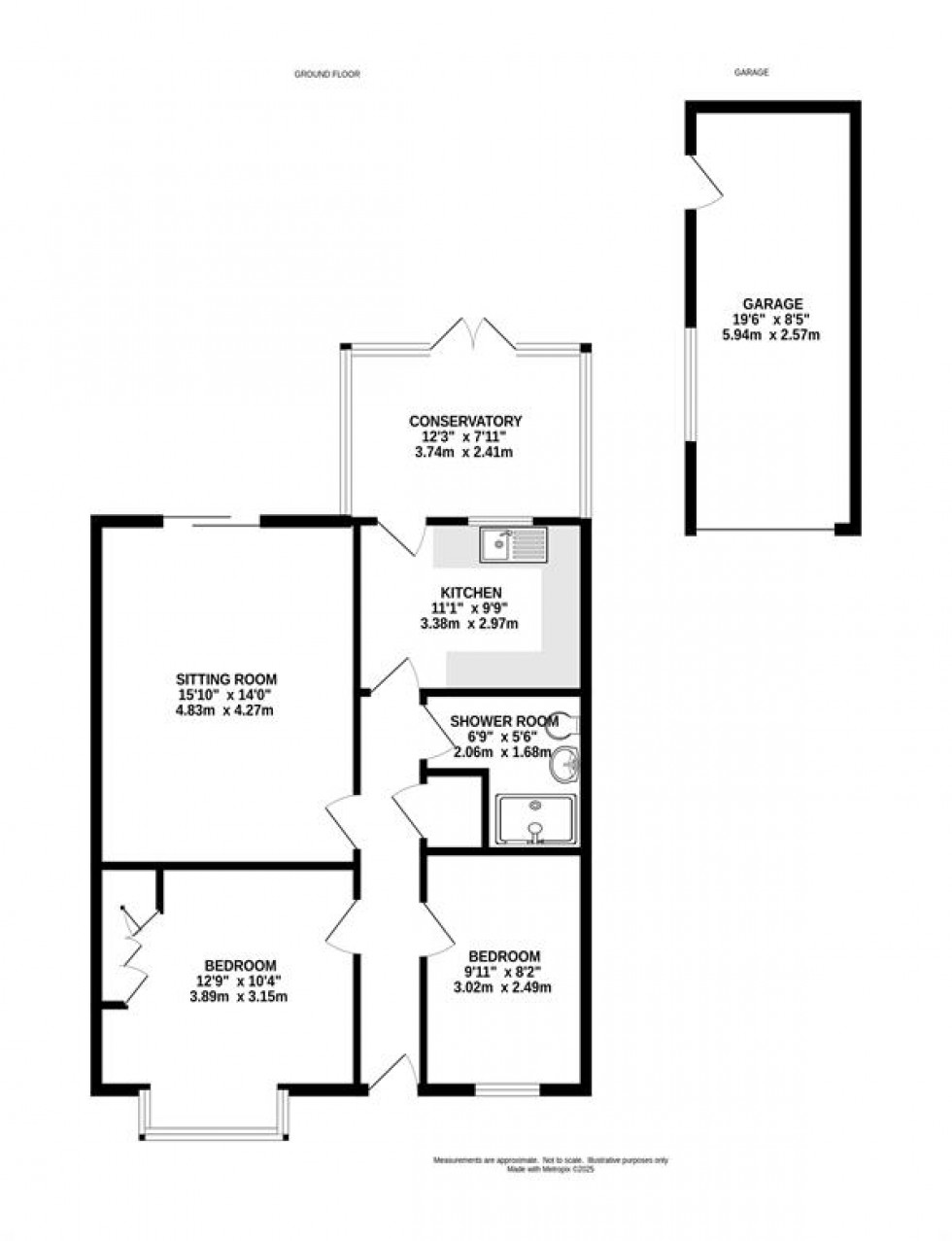 Floorplan for Woodbrook, Whaley Bridge, High Peak