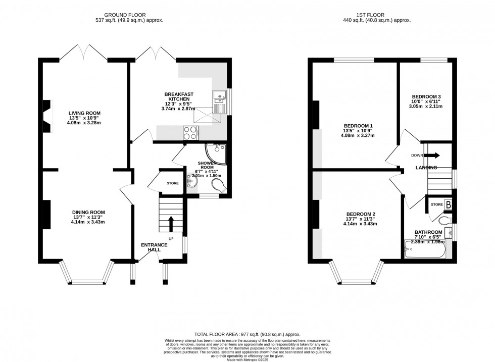 Floorplan for Deanway, Wilmslow