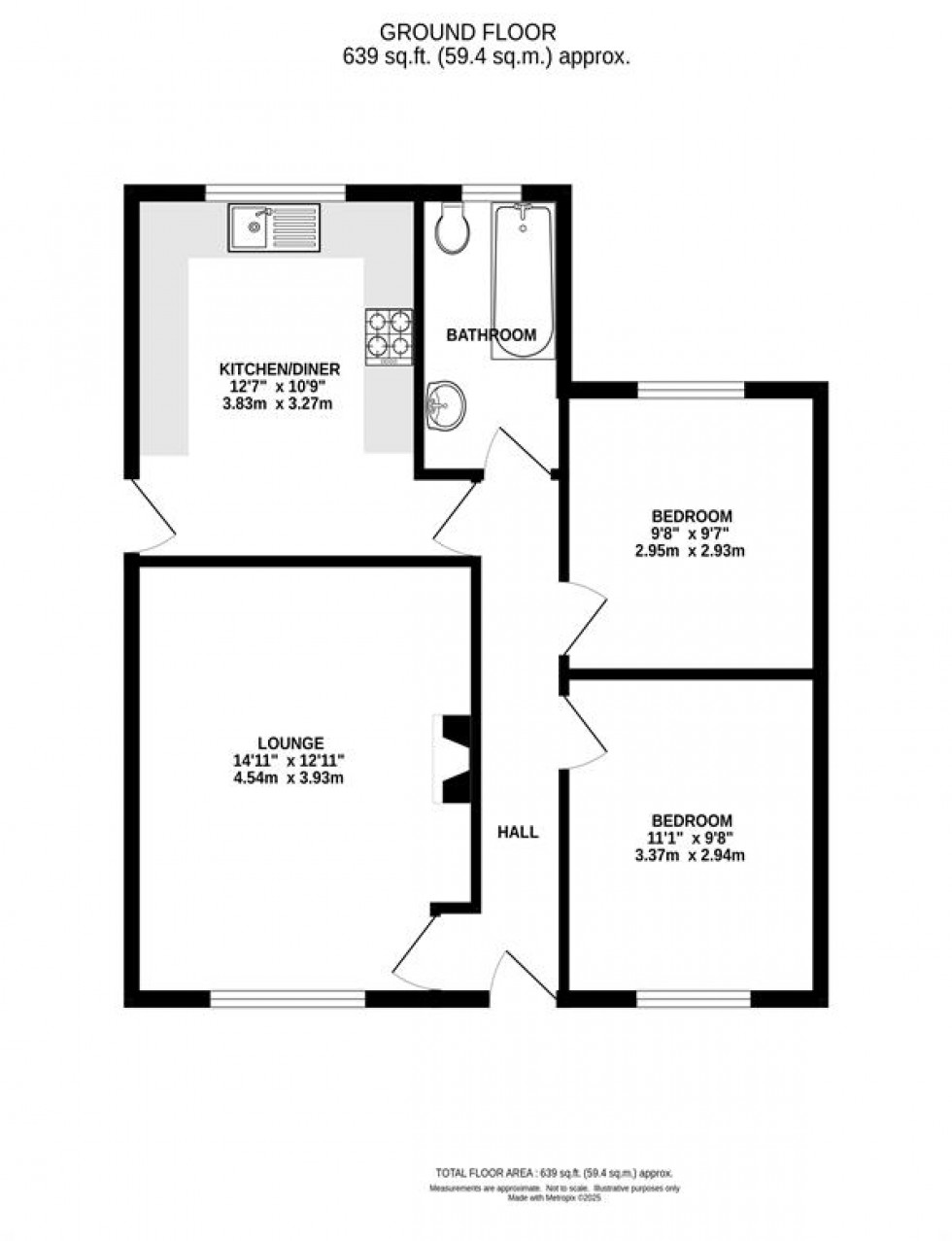 Floorplan for Longson Road, Chapel-En-Le-Frith, High Peak