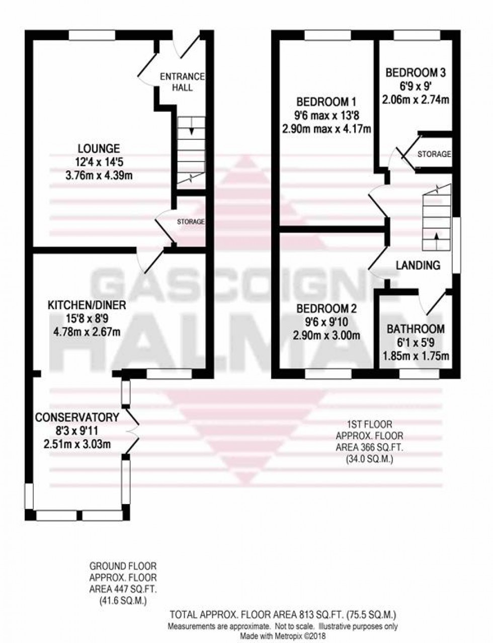 Floorplan for Larchwood Close, Sale