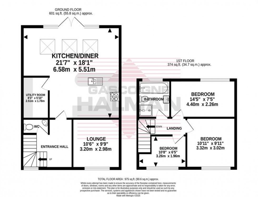 Floorplan for Oak Road, Cheadle