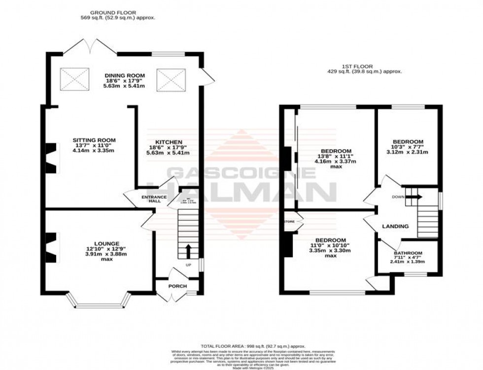 Floorplan for Park Road, Sale