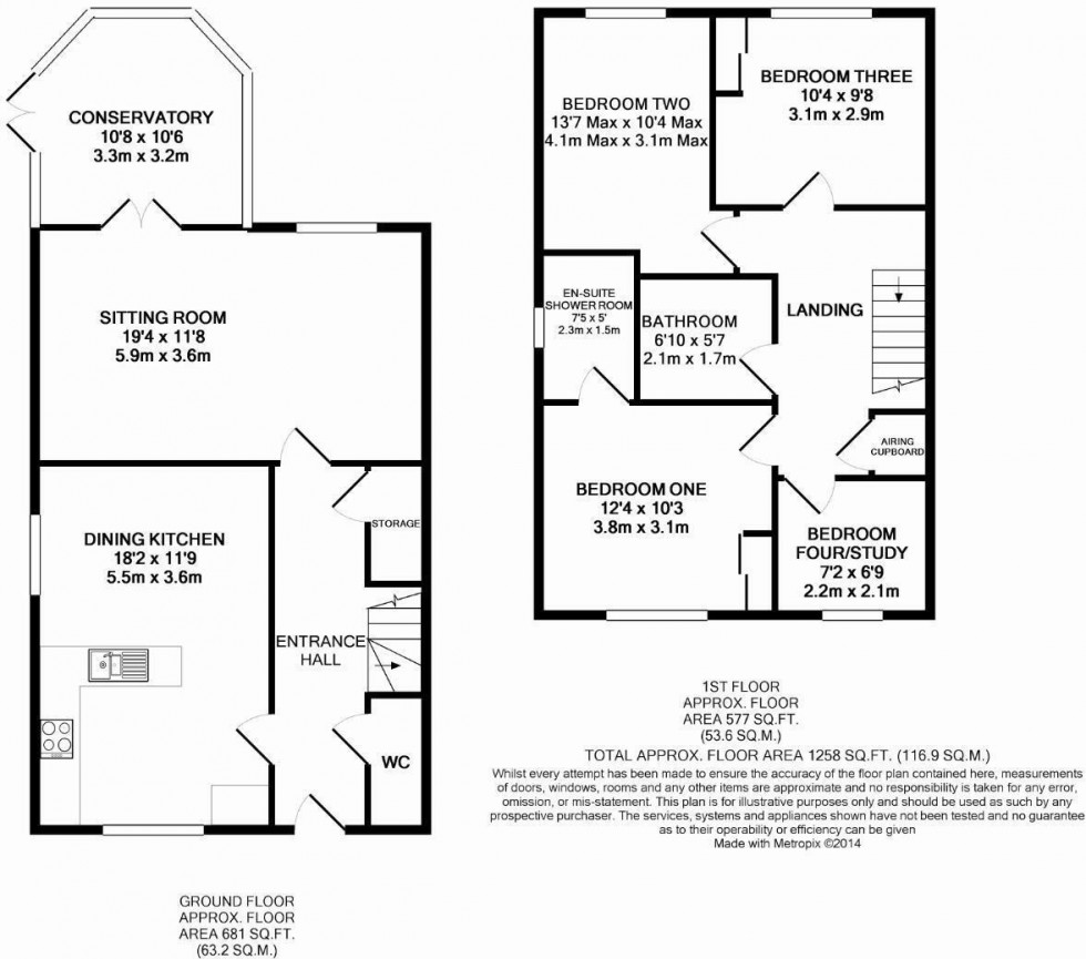 Floorplan for Oswalds Way, Tarporley