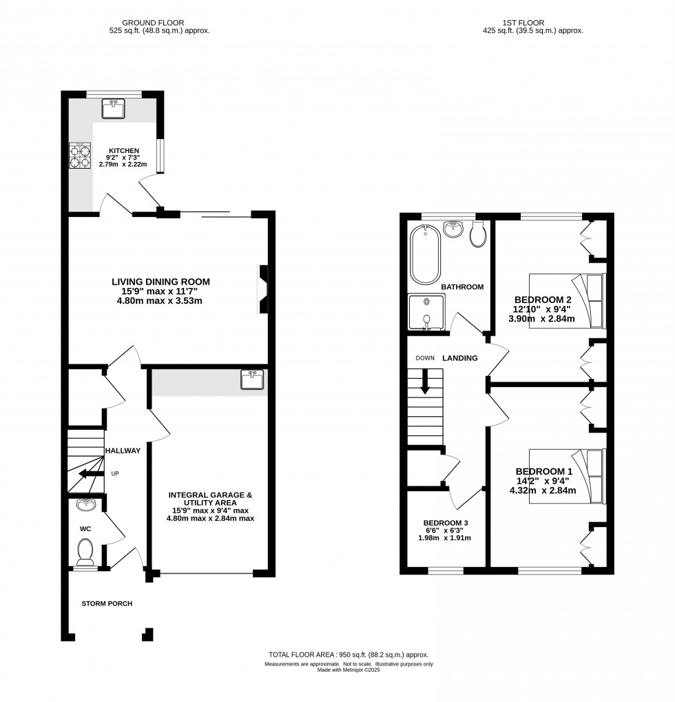 Floorplan for Field Side Close, Mobberley