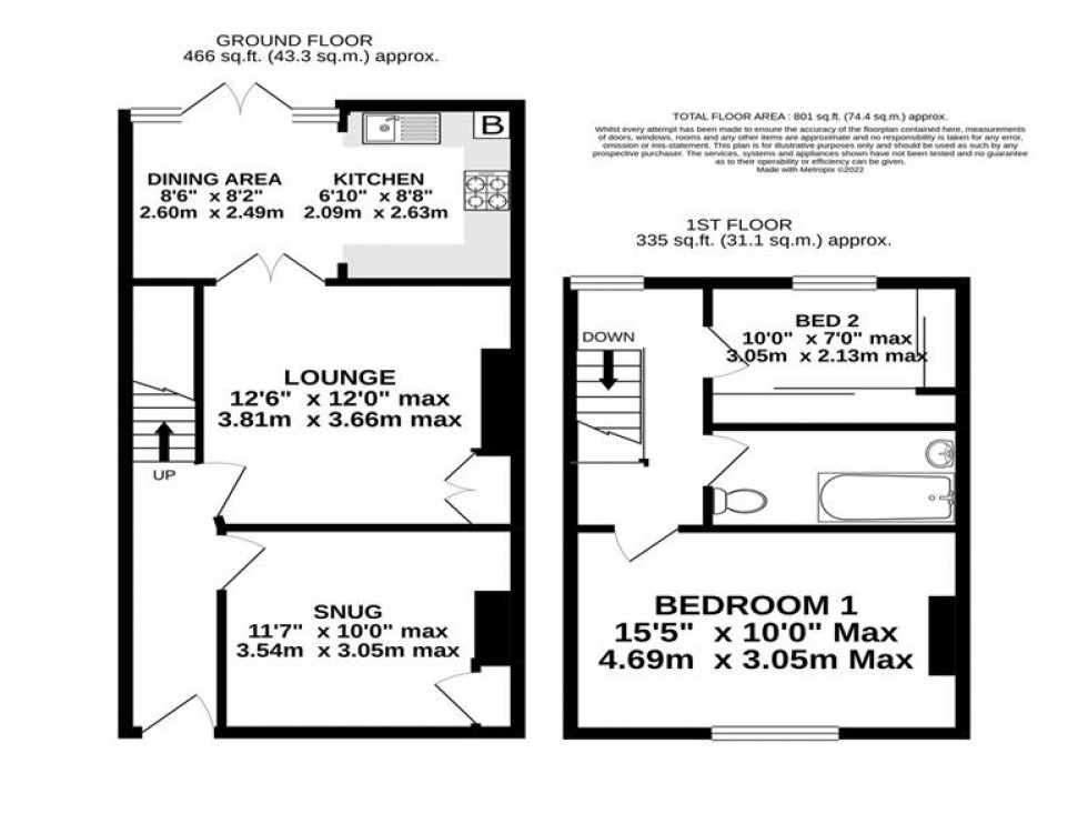 Floorplan for Woodbine Road, Lymm