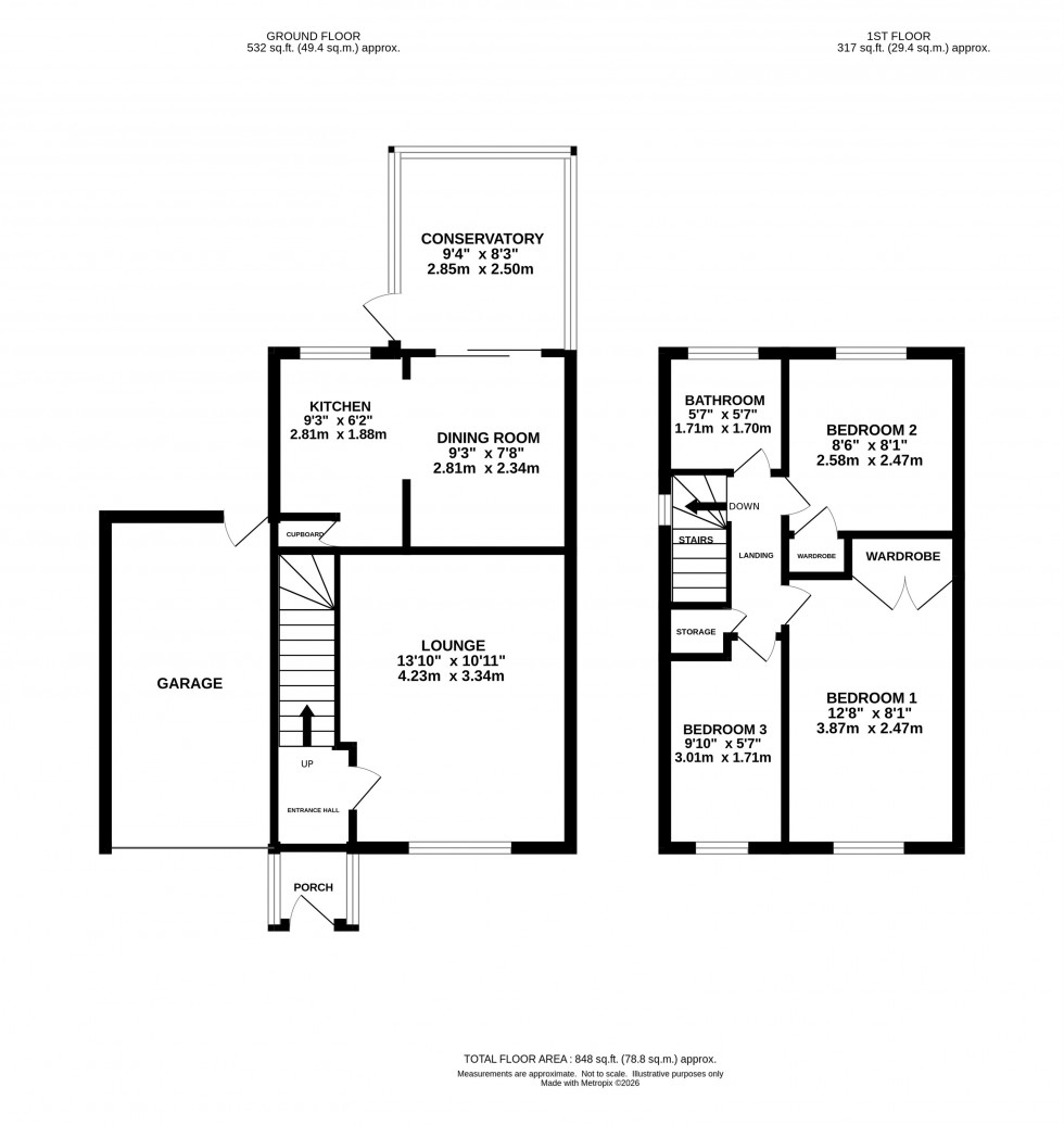 Floorplan for Siskin Road, Stockport
