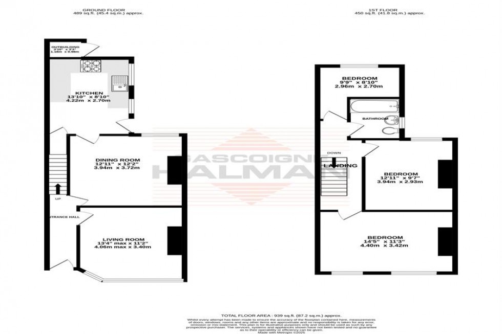 Floorplan for Belmont Road, Sale