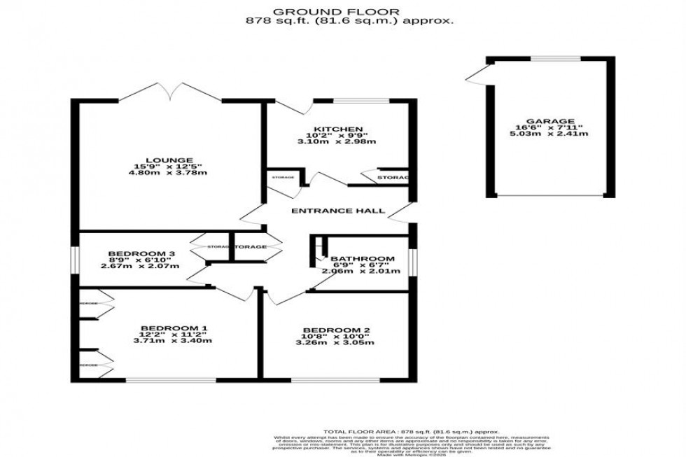Floorplan for Parklands Way, Poynton