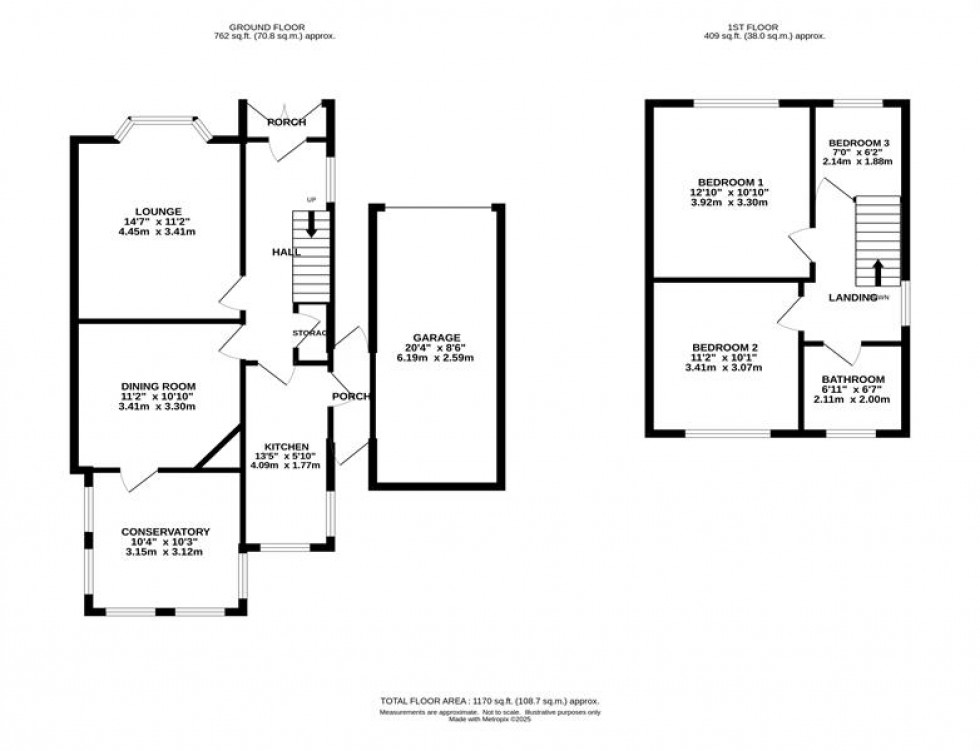 Floorplan for Rainow Road, Higher Hurdsfield, Macclesfield