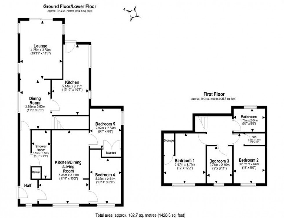 Floorplan for Penrith Close, Frodsham