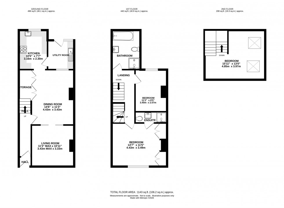 Floorplan for Middlewich Road, Holmes Chapel