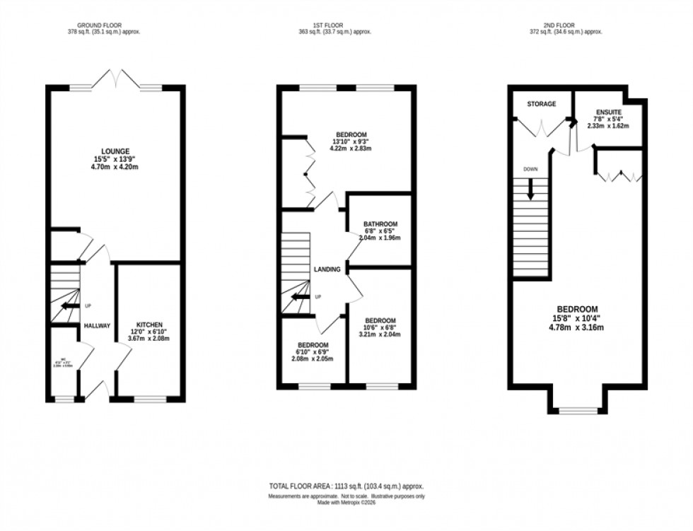 Floorplan for West Park Drive, Macclesfield