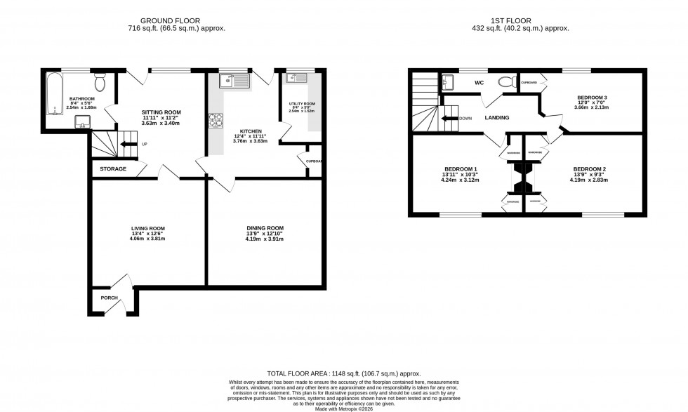 Floorplan for Mount Pleasant, Wilmslow