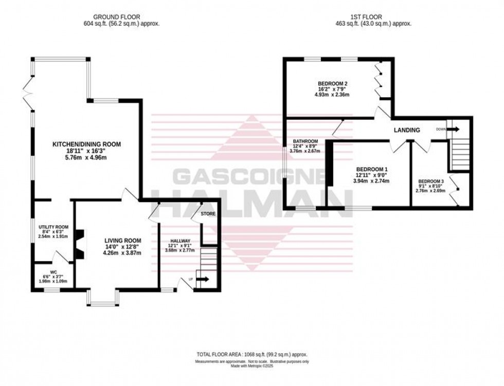 Floorplan for Grove Lane, Cheadle Hulme