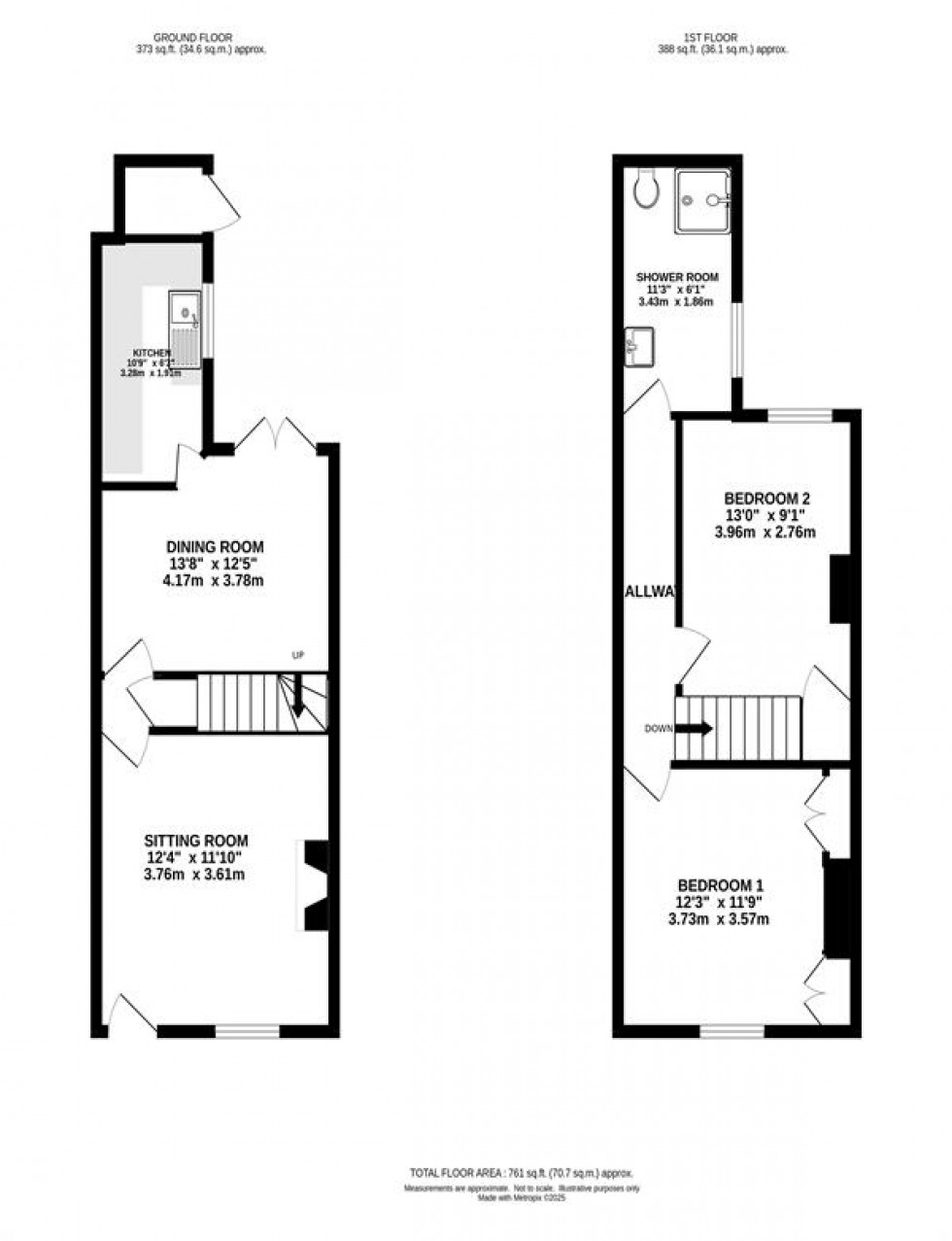 Floorplan for Old Road, Whaley Bridge, High Peak