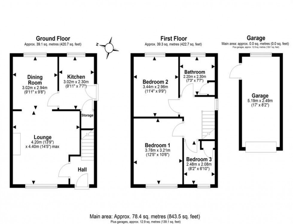Floorplan for Crosland Terrace, Helsby, Frodsham