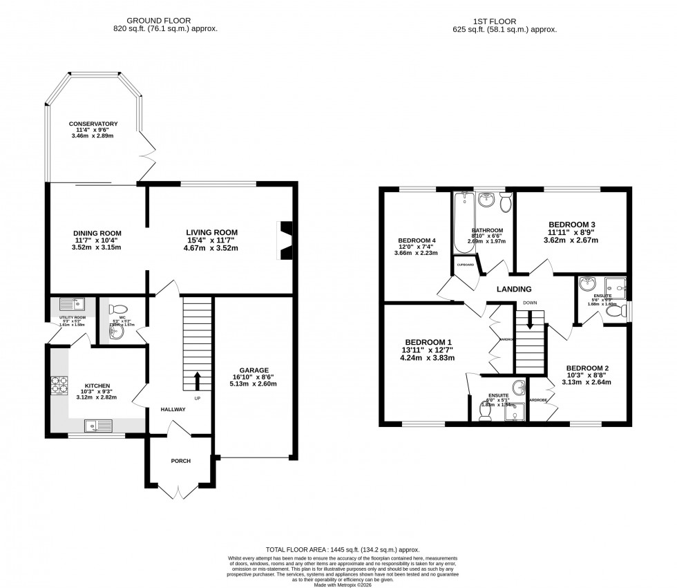 Floorplan for Glenside Drive, Wilmslow