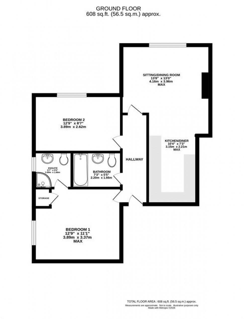 Floorplan for Heaton Gardens, Heaton Moor Road, Heaton Moor