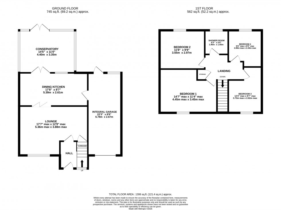 Floorplan for Parklands Way, Poynton