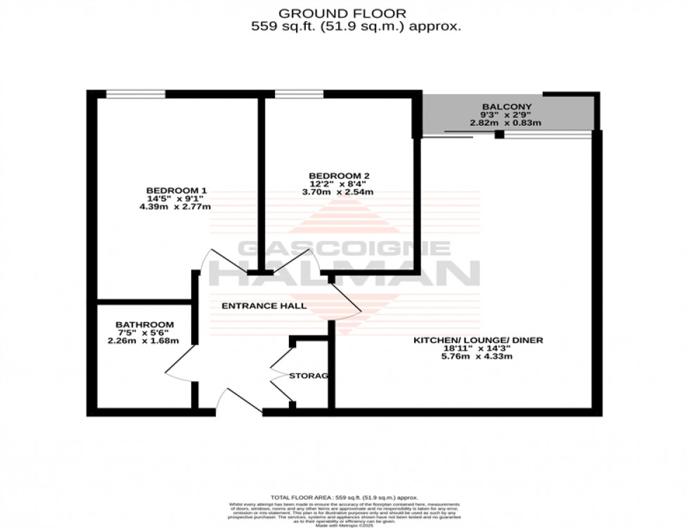 Floorplan for Maple Court 145-14, Cross Street, Cross Street, Sale