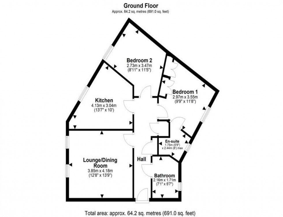 Floorplan for Bridgewater Close, Frodsham