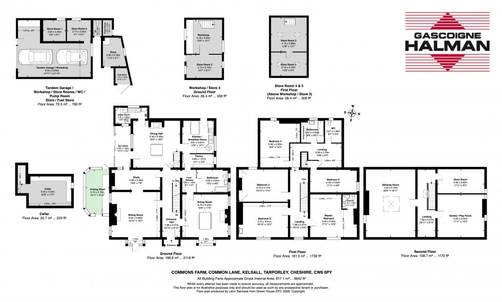 Floorplan for 5250 square feet farmhouse in Kelsall