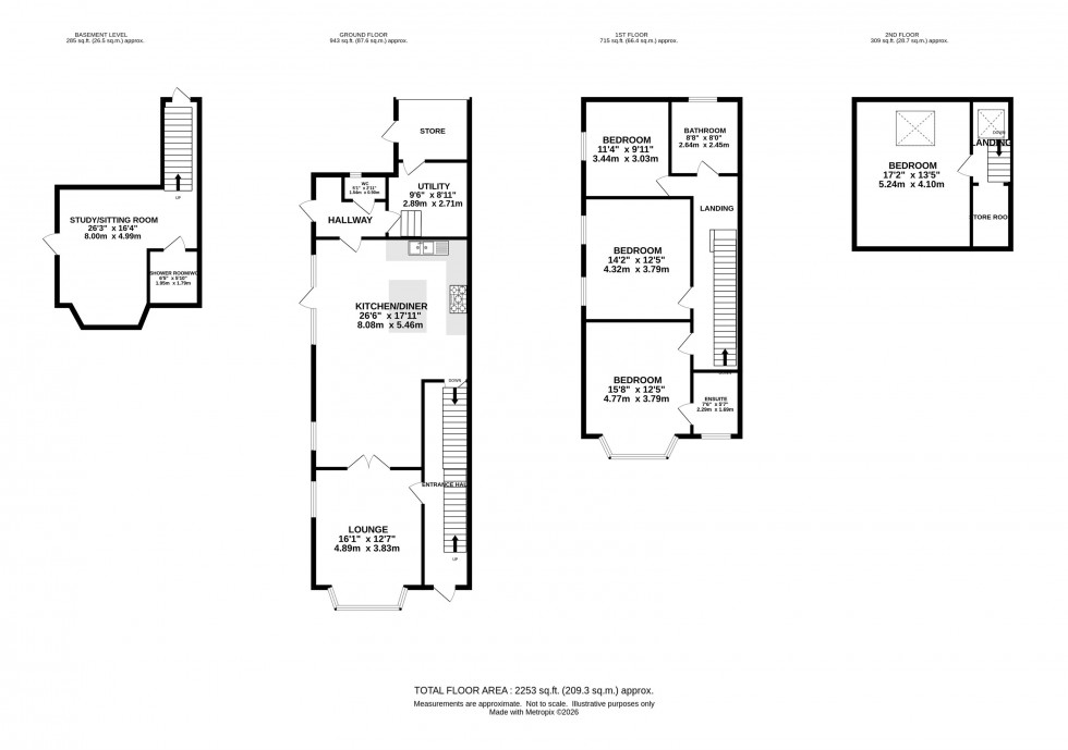 Floorplan for Waterside, Marple, Stockport
