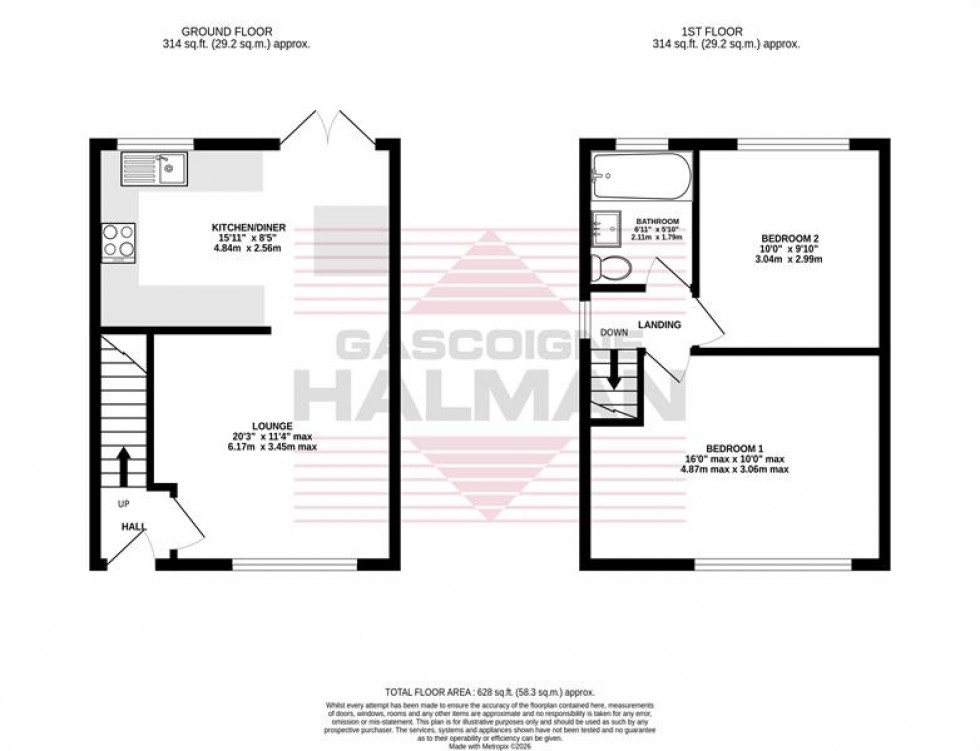 Floorplan for Colwyn Road, Cheadle Hulme, Stockport
