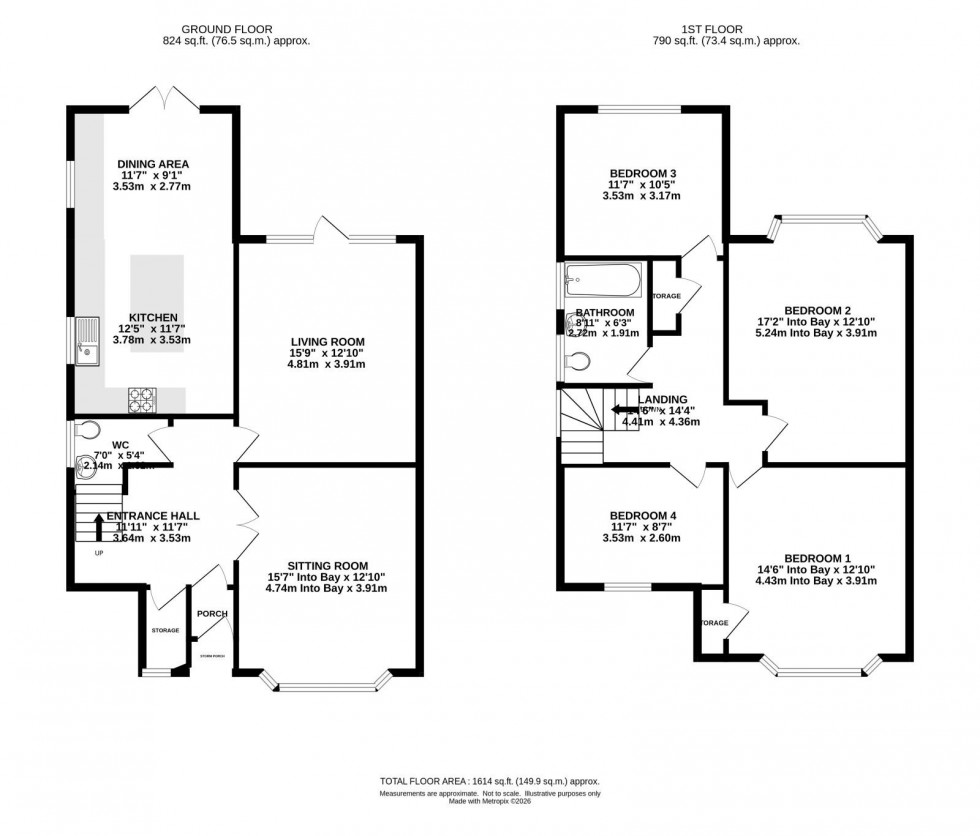 Floorplan for Cranmer Road, Didsbury