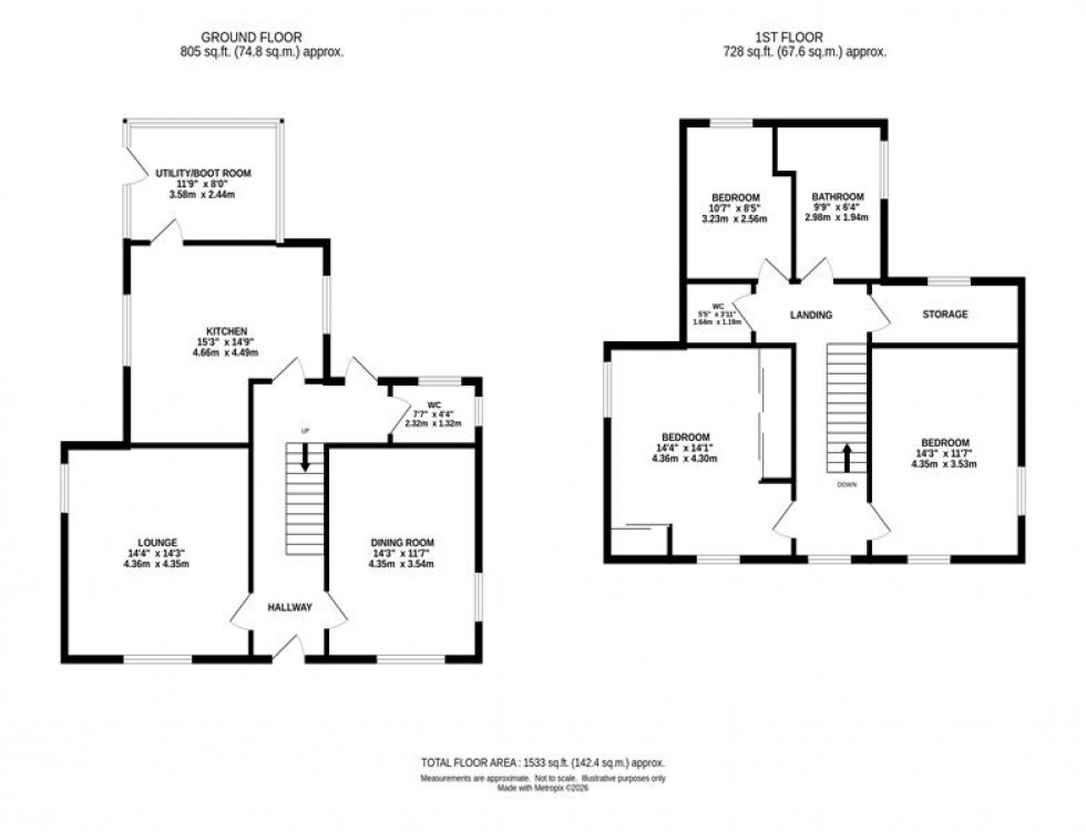 Floorplan for Chester Road, Macclesfield