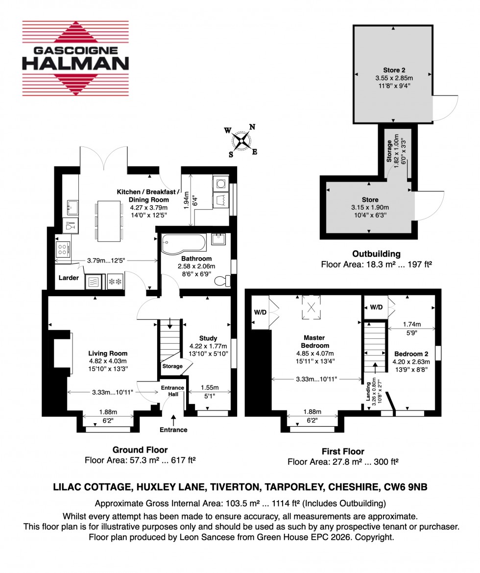 Floorplan for Lovingly restored historic cottage in Huxley Lane, Tiverton