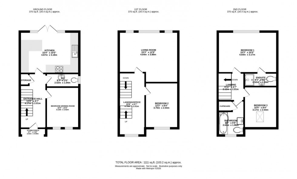 Floorplan for Pencarrow Close, Didsbury